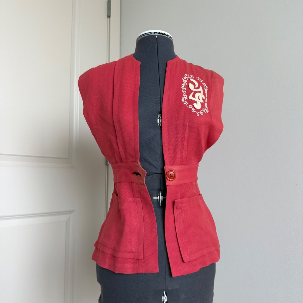 True Vintage Jo Collins Button Front Jumper Vest
